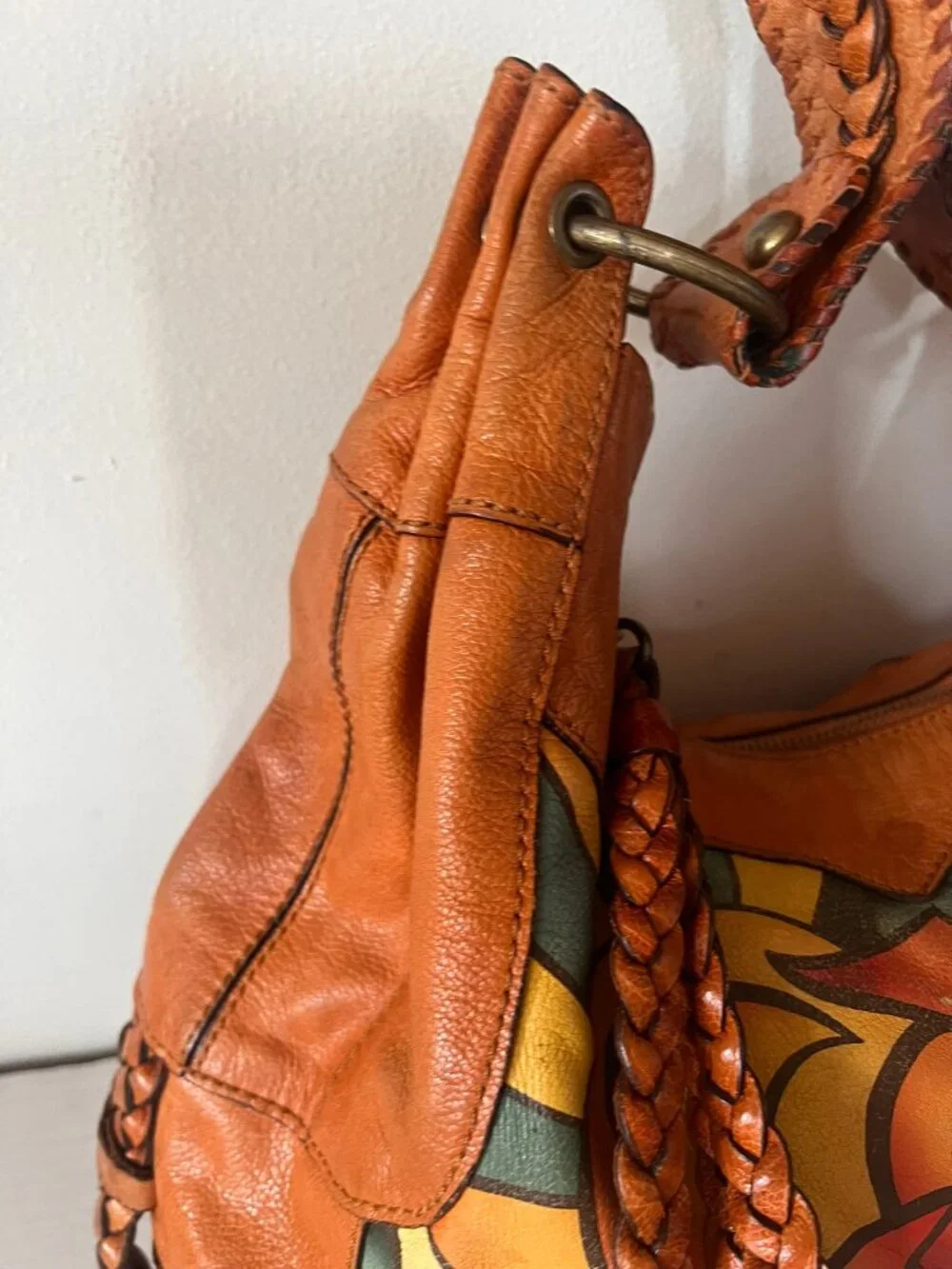 ISABELLA FIORE LOVE DOVE HOBO LEATHER BAG